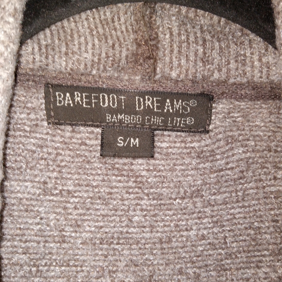 Barefoot Dreams Taupe Bamboo Chic Lite Open Cardigan/Duster Sweater S/M - Picture 4 of 7